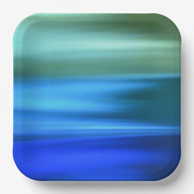 Papierplatte aus gebürsteter Blues Pappteller (Vorderseite)