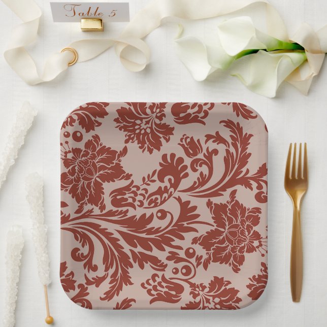 Papierplatte aus Kupferrost Pappteller (Hochzeit)