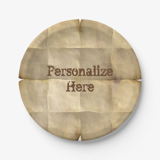 Papierplatte aus Pergament Pappteller (Vorderseite)