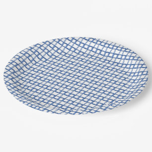Papierplatte - Blaue Fasern aus Holz Pappteller