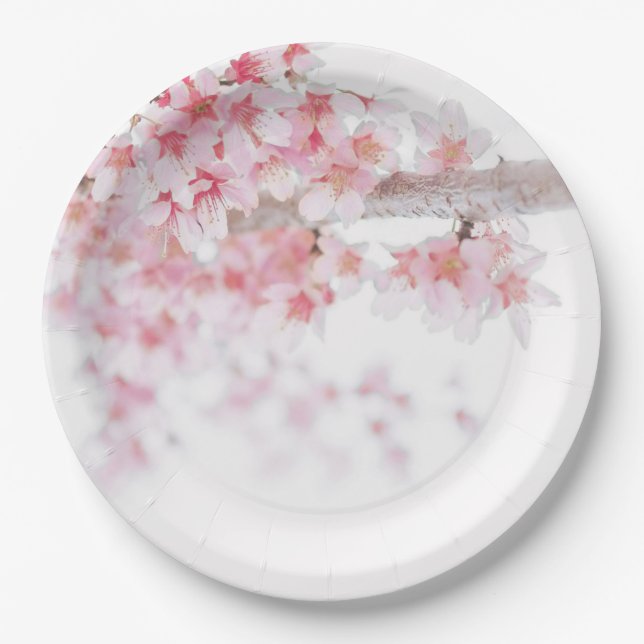 PAPIERPLATTE: CHERRY BLOSSOM PAPPTELLER (Vorderseite)