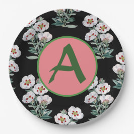 Papierplatte CUSTOM MONOGRAM HAPPY SEED Pappteller