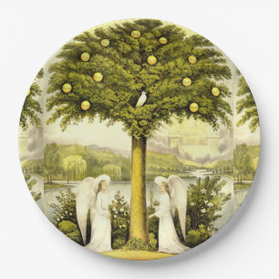 Papierplatte des Baumes des Lebens Pappteller