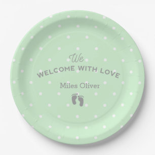Papierplatte des willkommenen Baby-Party Pappteller
