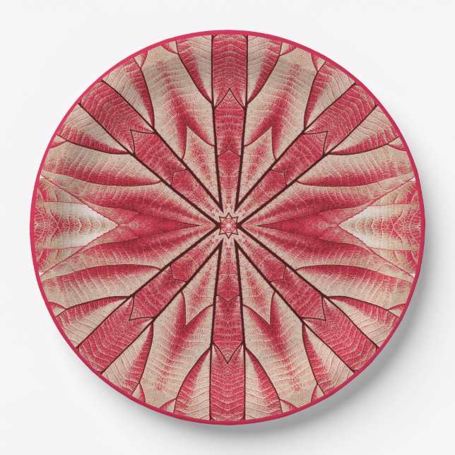 Papierplatte, Ein elegantes klassisches rotes Desi Pappteller (Vorderseite)