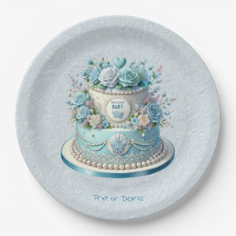 Papierplatte für blaue Blume Pappteller