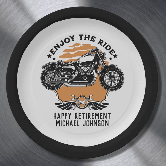 Papierplatte für die Party Einladung des Motorradr Pappteller (Von Creator hochgeladen)