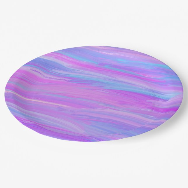 Papierplatte für gestrichene Farben Pappteller (Schrägansicht)