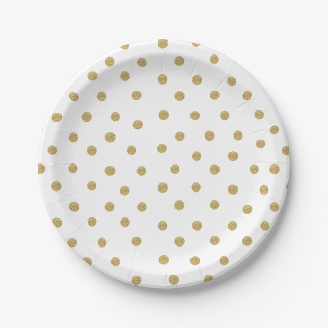 Papierplatte für Glitzer aus Gold Pappteller (Vorderseite)