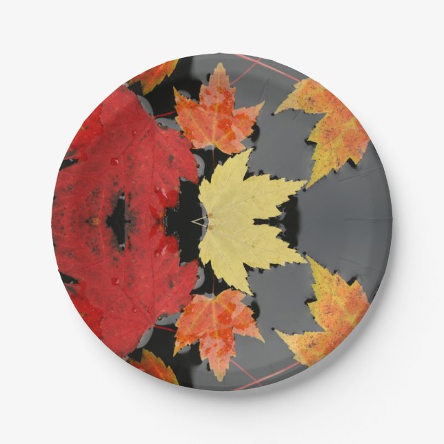 Papierplatte für Herbstleaves Pappteller (Vorderseite)