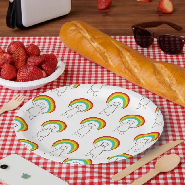 Papierplatte für Polar- und Regenbogen-Party Pappteller (Picknick)