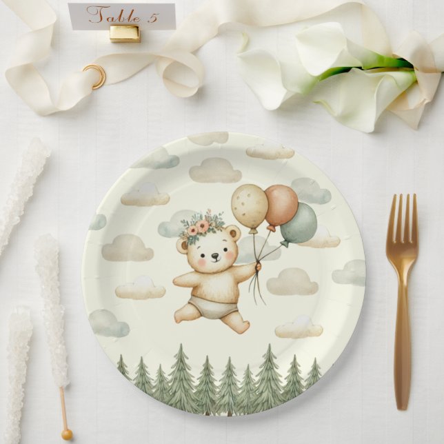 Papierplatte für schwimmende Bären Pappteller (Hochzeit)