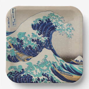 PAPIERPLATTE : HOKUSAI : DIE WACHE PAPPTELLER