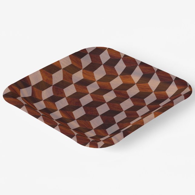 Papierplatte - Imitate aus Holz Pappteller (Gewinkelt)