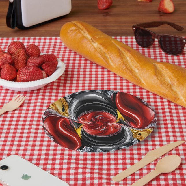 Papierplatte mit deutschem Farbdesign Pappteller (Picknick)