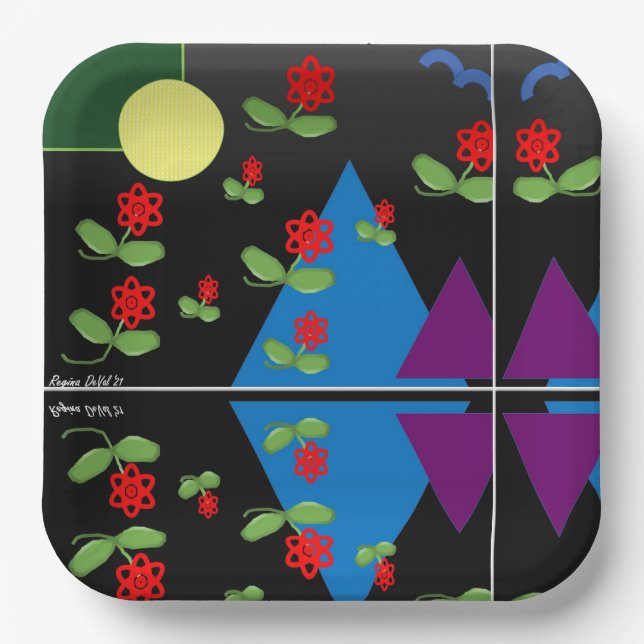 Papierplatte Pappteller (Vorderseite)