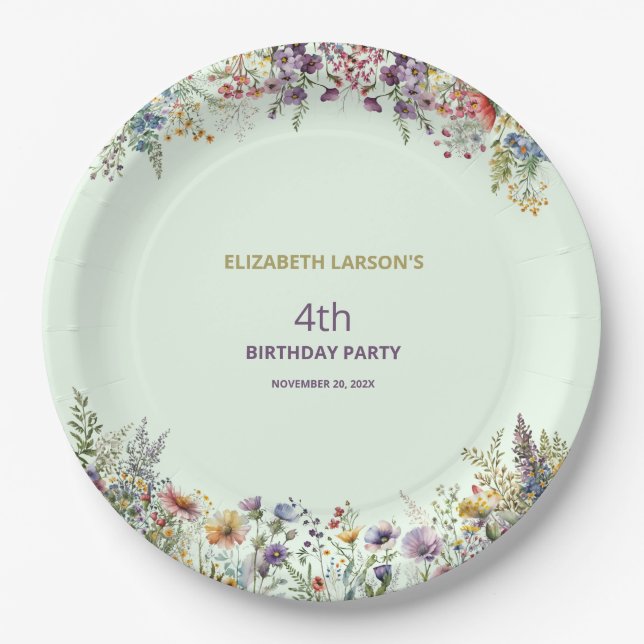 Papierplatte Pappteller (Vorderseite)