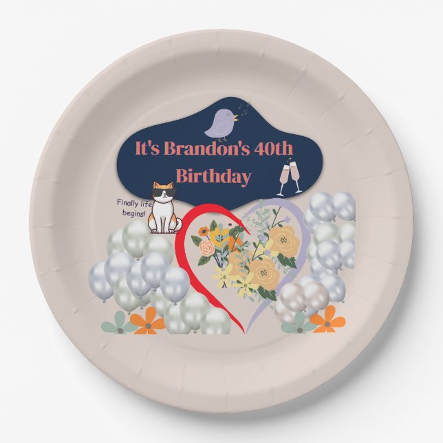 Papierplatte Pappteller (Vorderseite)