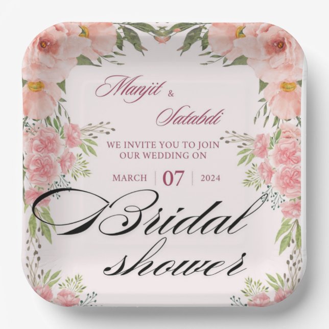 Papierplatte Pappteller (Vorderseite)