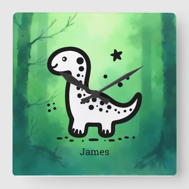 Papierplatte Quadratische Wanduhr (Vorderseite)