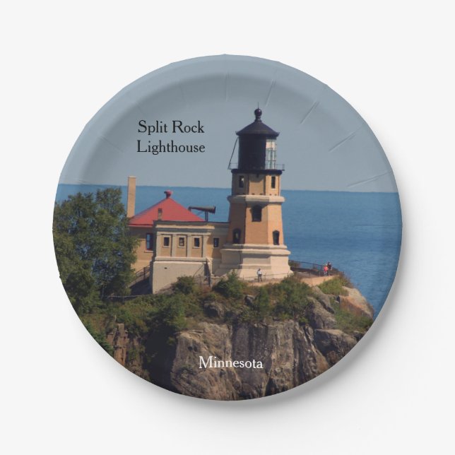 Papierplatte Split Rock Lighthouse Pappteller (Vorderseite)