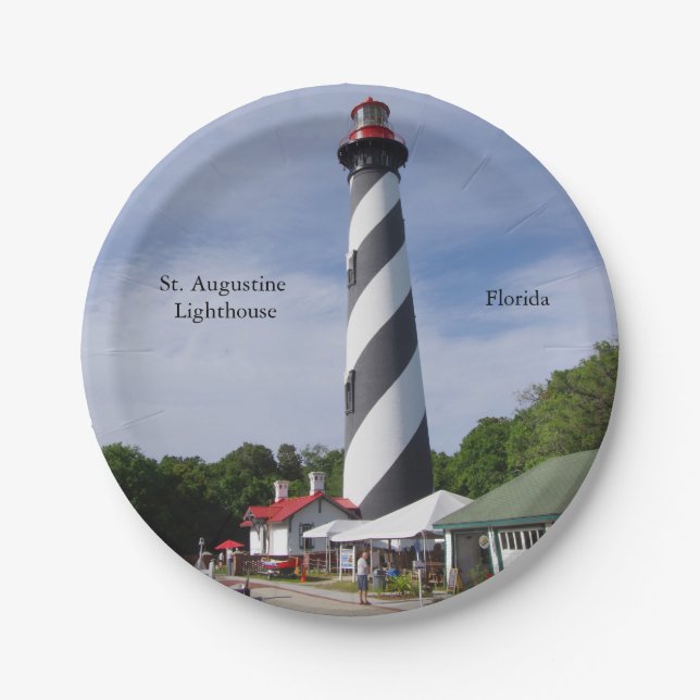 Papierplatte St. Augustine Lighthouse Pappteller (Vorderseite)