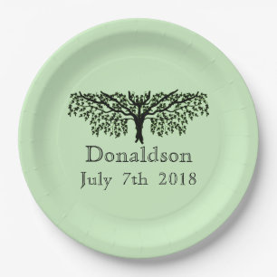 Papierplatte - Wiedersehen der Baum-Familie Pappteller