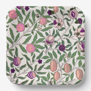 PAPIERPLATTE: WILLIAM MORRIS : POMEGRANATE PAPPTELLER