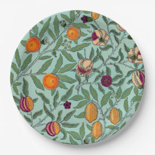 PAPIERPLATTE: WILLIAM MORRIS : POMEGRANATE  PAPPTELLER