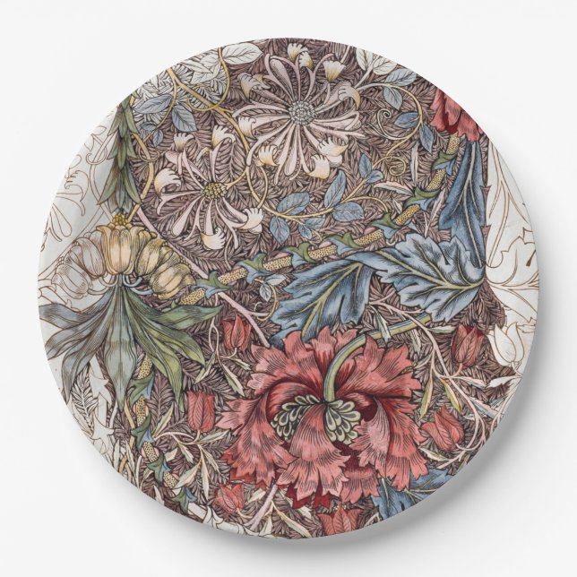 PAPIERPLATTE: WILLIAM MORRIS : WILD TULIP PAPPTELLER (Vorderseite)