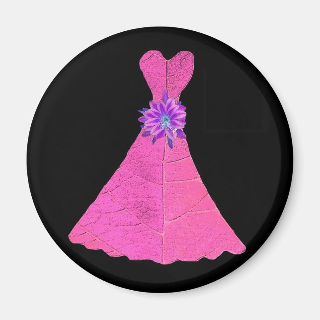Papierpuppe Bridesmaid-Kleider Magnet (Vorne)