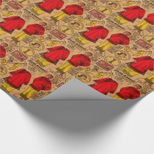 Papierpuppe der 1930er Jahre chinesische Kleidung Geschenkpapier