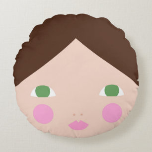 Papierpuppe Rundkissen Rundes Kissen