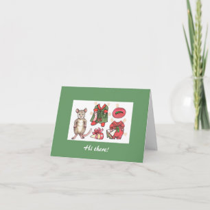 Papierpuppe Weihnachtskarte Feiertagskarte