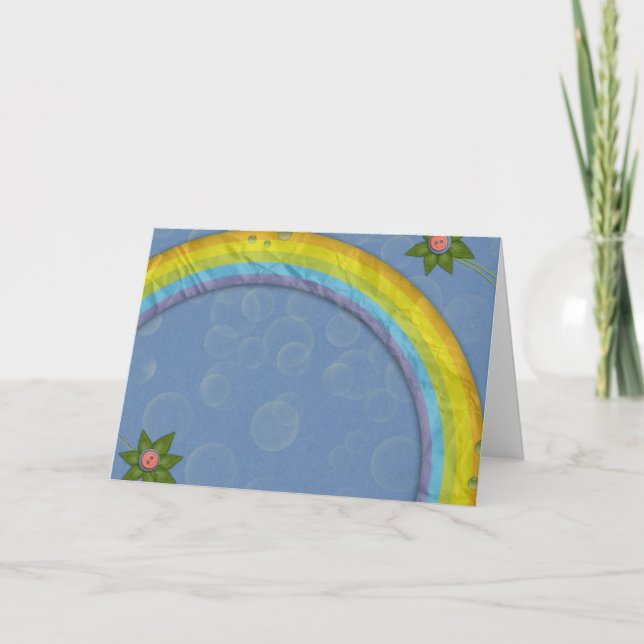 Papierregenbogen Karte (Vorderseite)