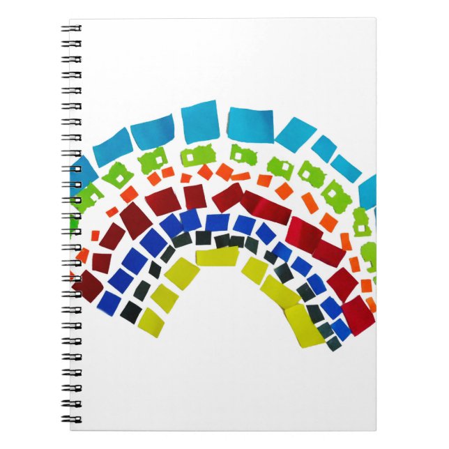 Papierregenbogen Notizblock (Vorderseite)