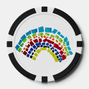 Papierregenbogen Pokerchips