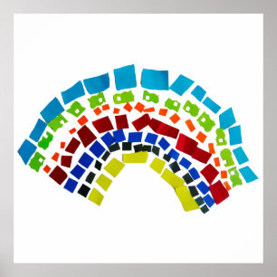 Papierregenbogen Poster