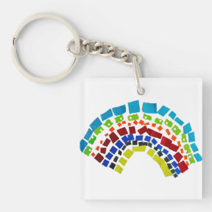Papierregenbogen Schlüsselanhänger