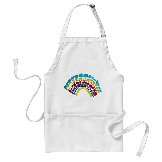 Papierregenbogen Schürze (Vorne)