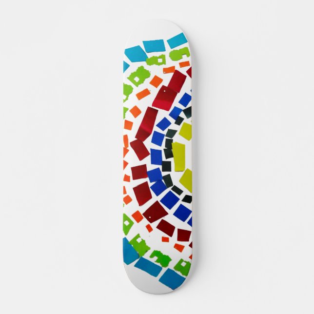 Papierregenbogen Skateboard (Vorne)