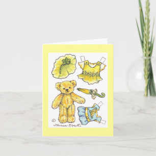 Papierschablone Teddy Blank Notiz Karte