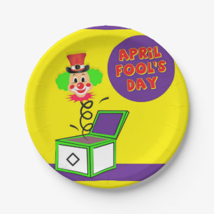 Papierschalen, Aprilscherz-Clown Pappteller