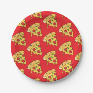 Papierschalen, rote Pizza-Käse Pappteller