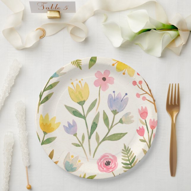 Papierscheiben Blumen Hochzeit/Brunch Pappteller (Hochzeit)