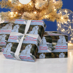 Papierschneemann öffnen nicht bis Weihnachten Geschenkpapier
