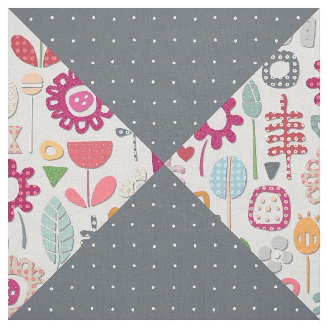 Papierschnitt-Blume Stoff (Muster)