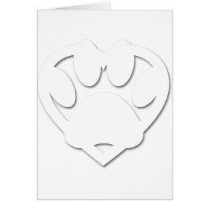 Papierschnitt Dose und Herzform