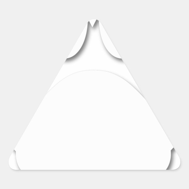 Papierschnitt Dose und Herzform Dreieckiger Aufkleber (Vorderseite)