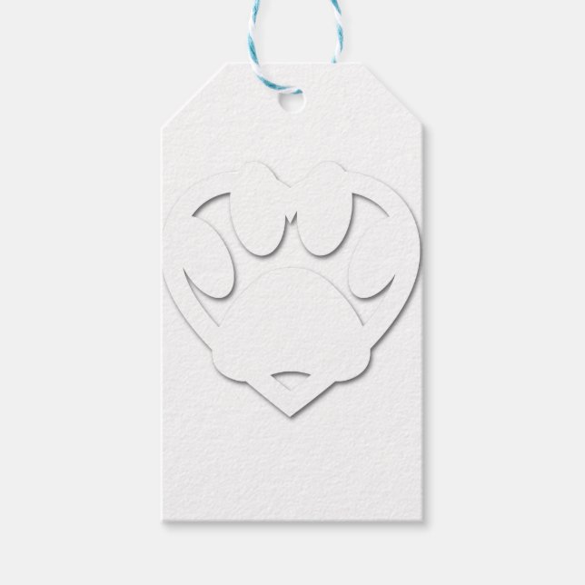 Papierschnitt Dose und Herzform Geschenkanhänger (Vorderseite)